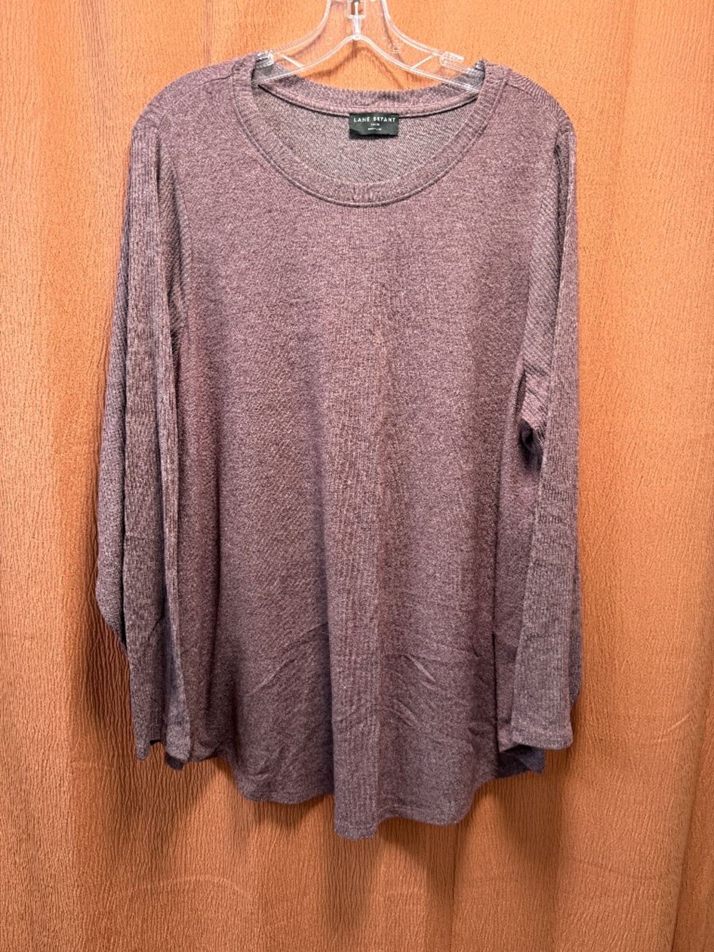 Lane Bryant Burgundy heather long sleeve light weight sweater - size 18/20